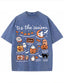Tis The Season Halloween Doodle Graphic Vintage Washed Cotton T Shirt