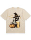 Wizard Raccoon Halloween Coffee Graphic Soft Cotton T-Shirt