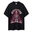 Meditation Skull Women Round Neck Casual Short Sleeve T-Shirt