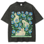 Rabbit In Green Leaves Unisex Vintage Washed Tee