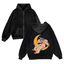Clown on the Moon Unisex Washed Cotton Zip Up Hoodie