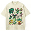 Green Grass Dragon & Tropical Pokemon Unisex Vintage Washed Tee