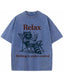 Vintage Washed Relax Nothing Is Under Control Raccoon Graphic T Shirt