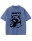 Vintage Washed Snacks Make Me Nicer Raccoon Graphic T Shirt