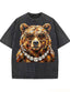 Glam Bear Bling Design Leopard Print T-Shirt