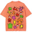Multi Pokemon Silhouette Vintage Washed Back Print Tee | Pokemon Anime