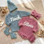 Personalized Baby Romper Set, Baby Girl Romper, Hand Embroidered Newborn Gift