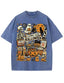 Vintage Halloween Spooky Season Graphic Washed T-Shirt