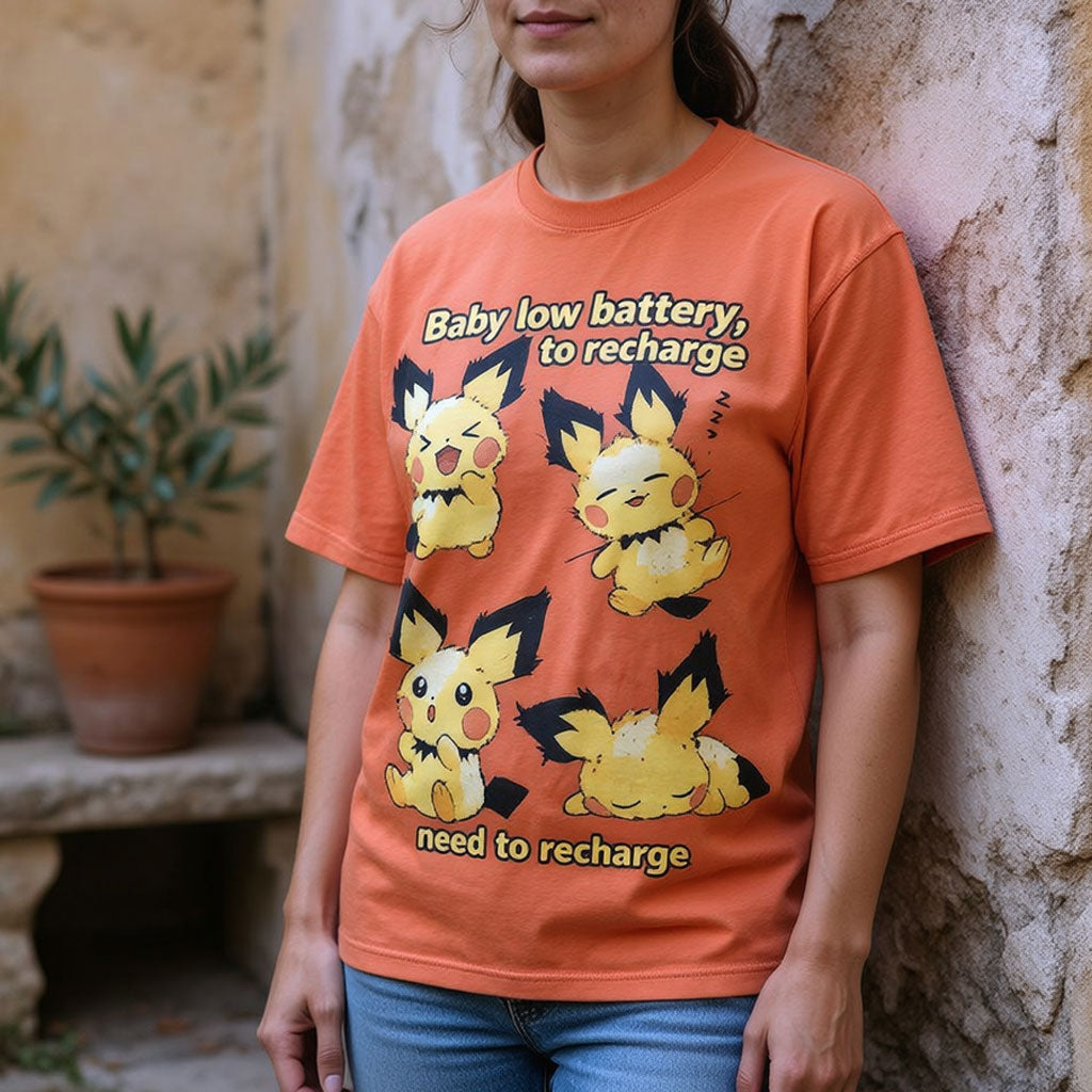 Baby Low Battery Need To Recharge Vintage Washed Tee
