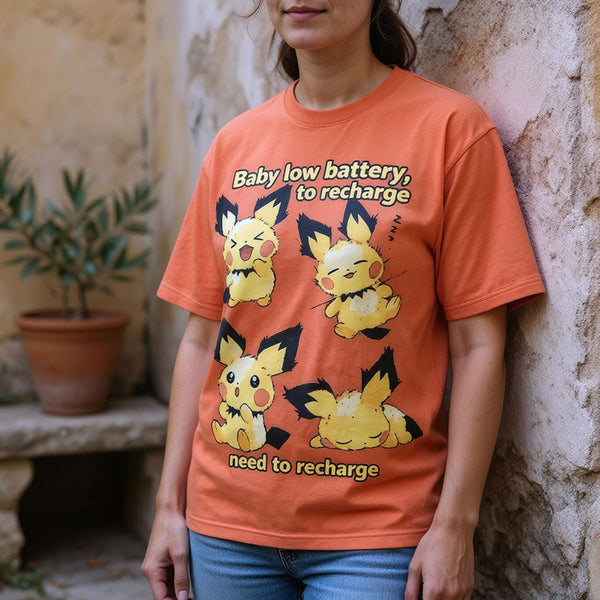 Baby Low Battery Need To Recharge Vintage Washed Tee