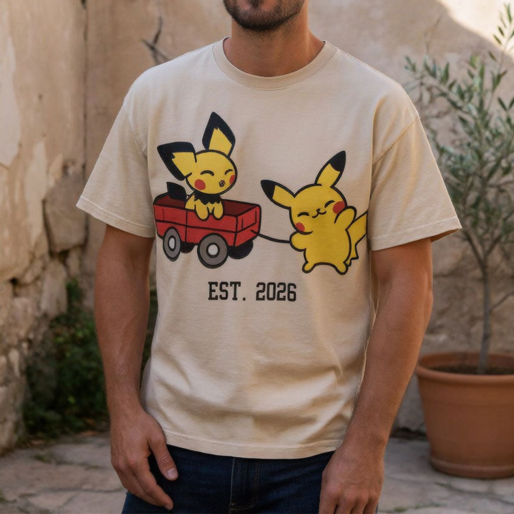 Custom EST. Year Personalized Pokémon Advanced Form DAD Vintage Washed Tee