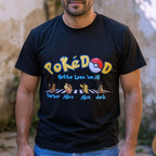 Custom Poke Dad Shirt, Personalized Kids Names, Father's Day Gift Tee