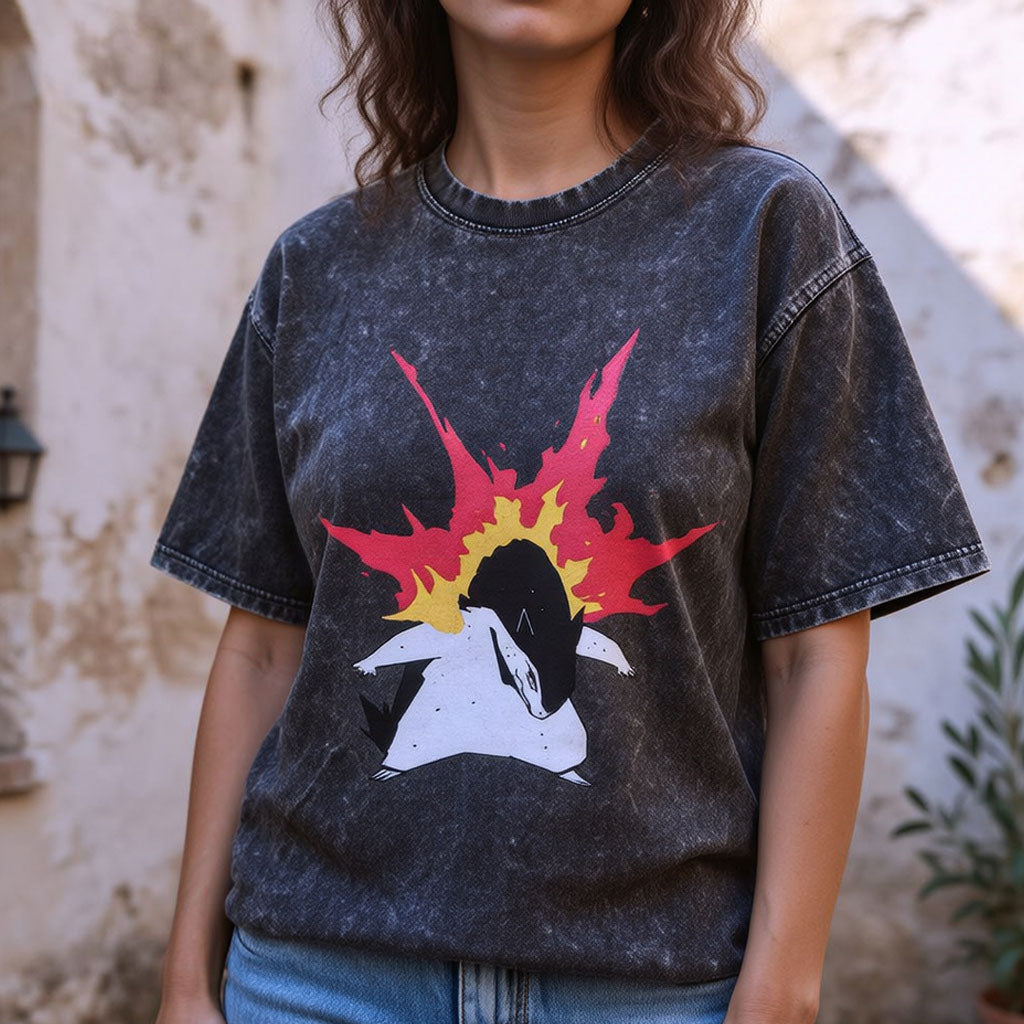 Pokémon Typhlosion Unisex Vintage Washed Tee