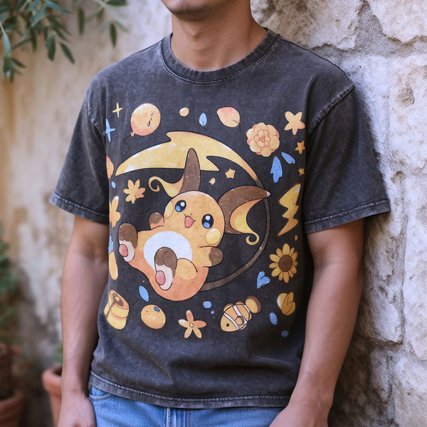 Pokémon Raichu Unisex Vintage Washed Tee