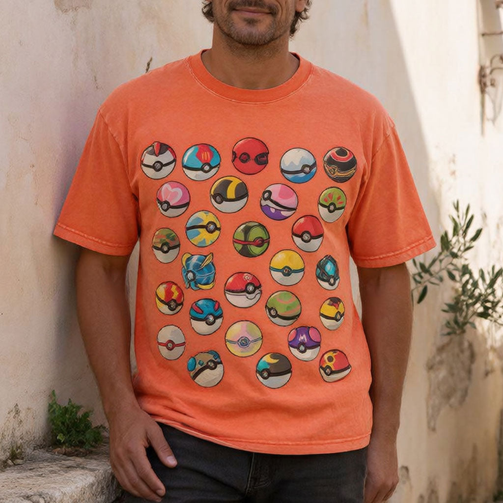 Pokeball Collection Unisex Vintage Washed Tee