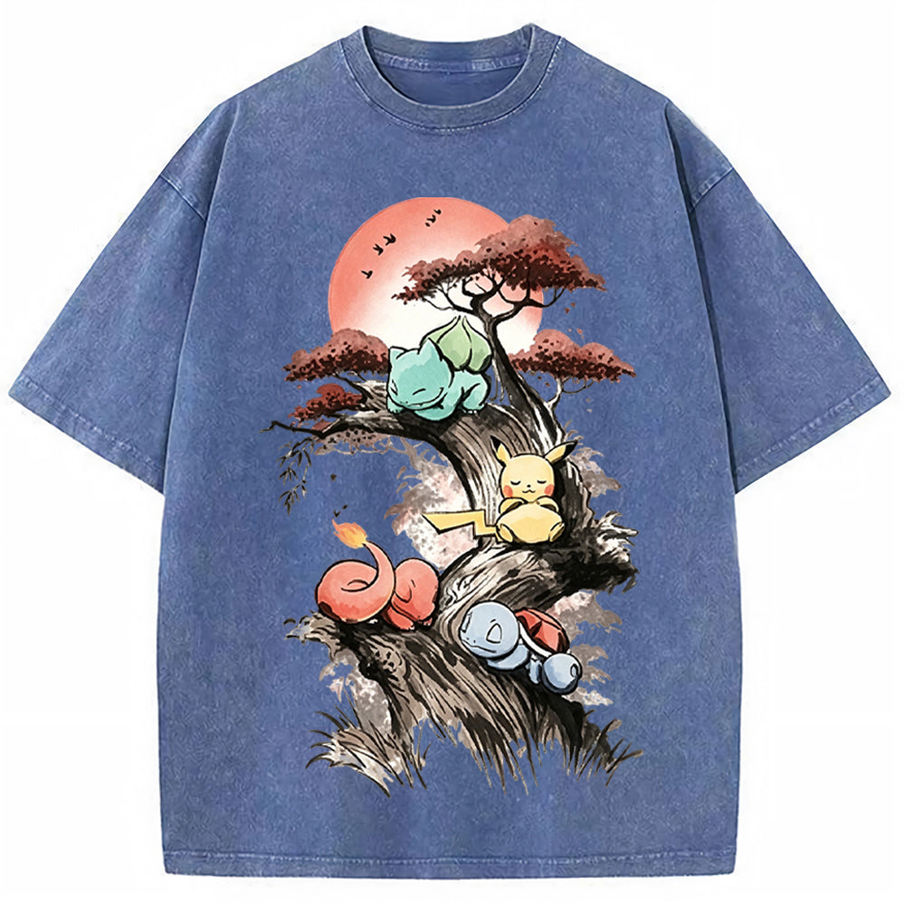 Bonsai Starters Sunset Vintage Tee | Pokemon Anime