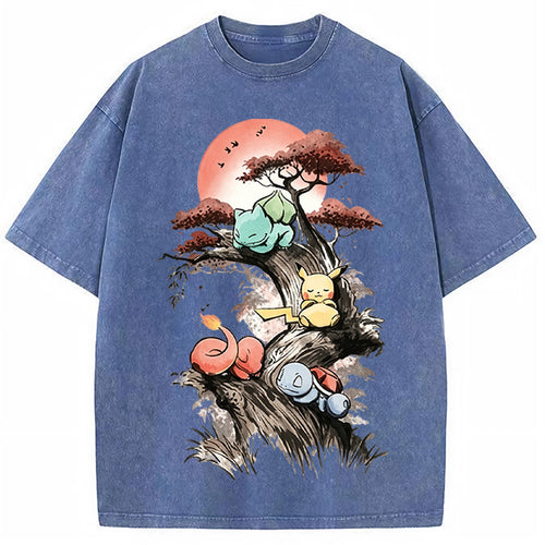 Bonsai Starters Sunset Vintage Tee | Pokemon Anime