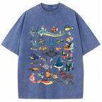 Fish Water Pokemon Retro Collage Vintage T-Shirt | Pokemon Anime