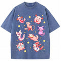 Pink Star Fairy Pokemon Group Cartoon Tee | Pokemon Anime