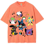 Classic Mix Lucario Collection Cartoon Tee | Pokemon Anime