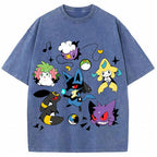 Classic Mix Lucario Collection Cartoon Tee | Pokemon Anime