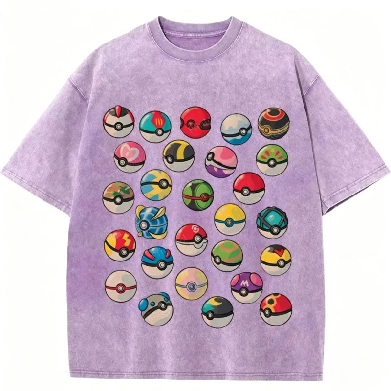 Pokeball Collection Unisex Vintage Washed Tee Main image
