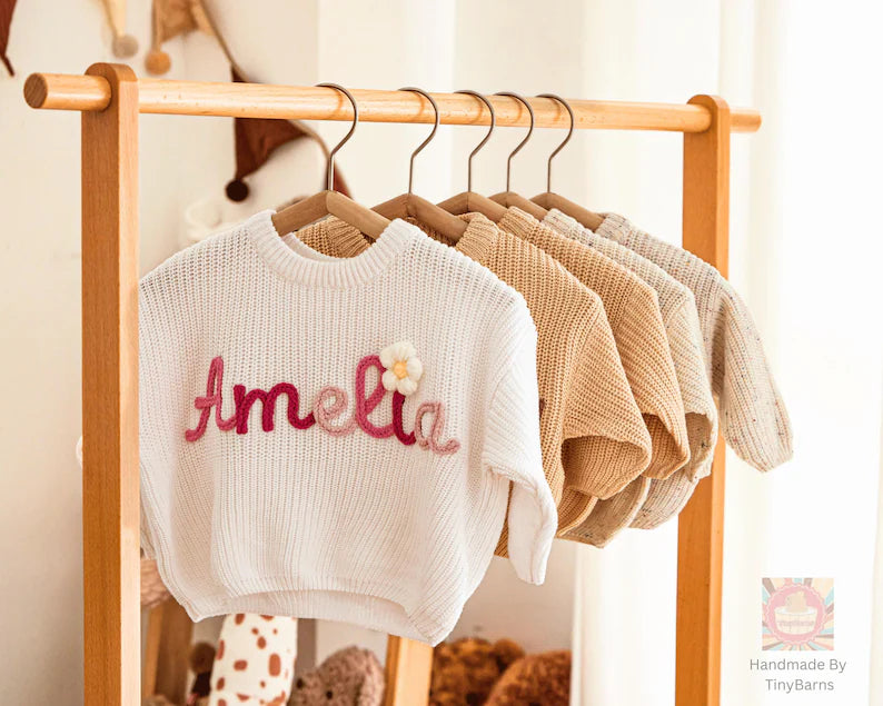 Custom Embroidered Baby Name Sweater