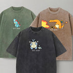 Cute Parent & Kid Pokemon Family Collection Vintage T-Shirt