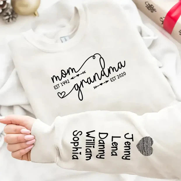 Custom Est Year Sweatshirt - Personalized Gift for Mom, Grandma Secondary image