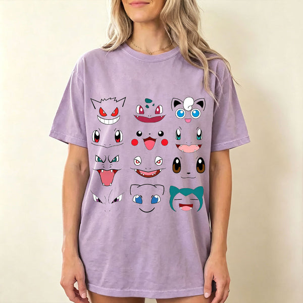 Poké Faces Anime Vintage Tee | Pokemon