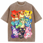 Full Eeveelutions Collage Chest Print Tee | Pokemon Anime