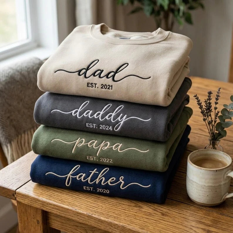 Custom Dad Embroidered Sweatshirt | Father's Day Gift Main image