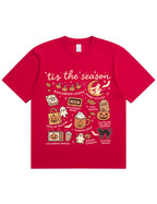 Tis The Season Halloween Doodle Graphic Cotton T Shirt