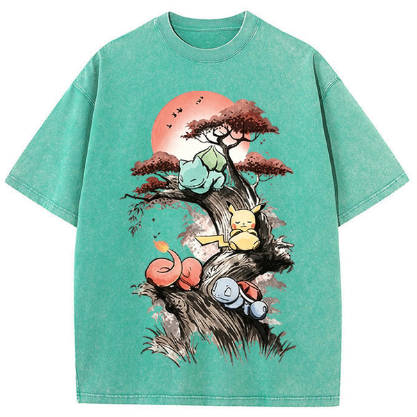 Bonsai Starters Sunset Vintage Tee | Pokemon Anime
