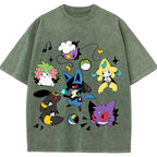 Classic Mix Lucario Collection Cartoon Tee | Pokemon Anime
