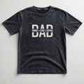 Custom Embroidered Dad Washed T-Shirt With Kids Names