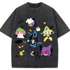 Classic Mix Lucario Collection Cartoon Tee | Pokemon Anime