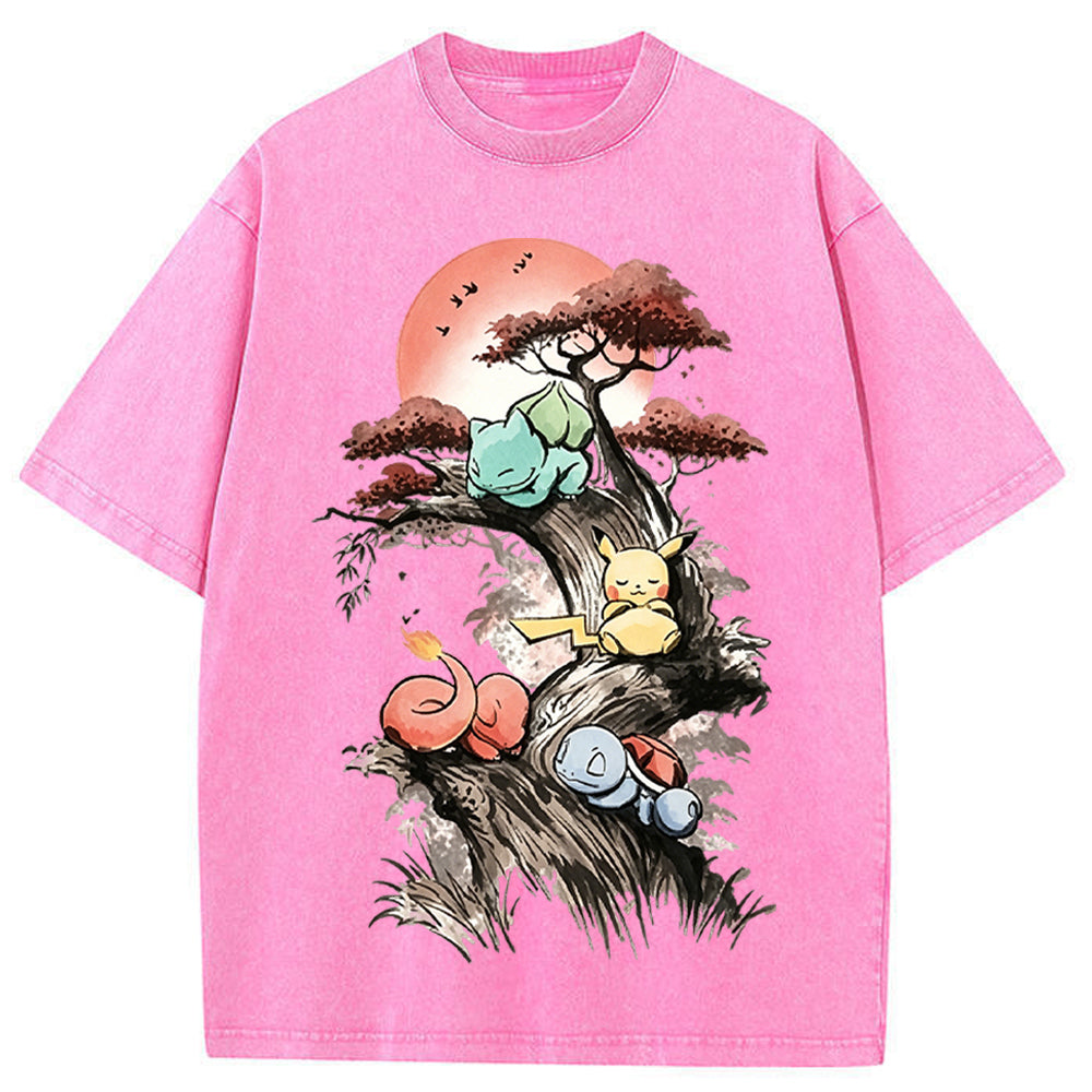 Bonsai Starters Sunset Vintage Tee | Pokemon Anime