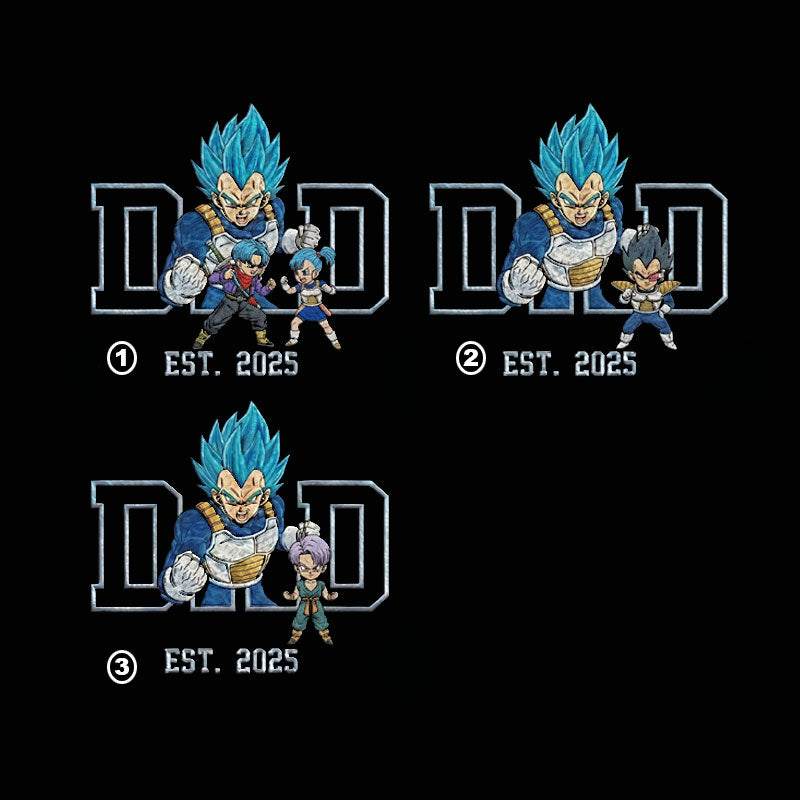 Embroidered Anime Dad Shirt, Personalized Anime Father's Day Gift Secondary image