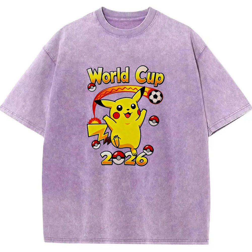 2026 World Cup Pokemon Universal Pikachu Graphic Tee Secondary image