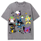 Classic Mix Lucario Collection Cartoon Tee | Pokemon Anime