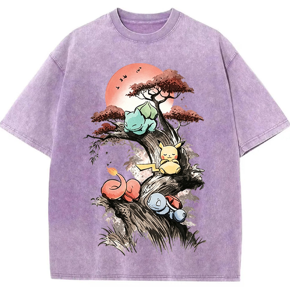 Bonsai Starters Sunset Vintage Tee | Pokemon Anime