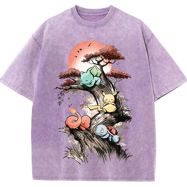 Bonsai Starters Sunset Vintage Tee | Pokemon Anime