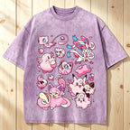 Pink Pok¡§|mon Friends Unisex Vintage Washed Tee