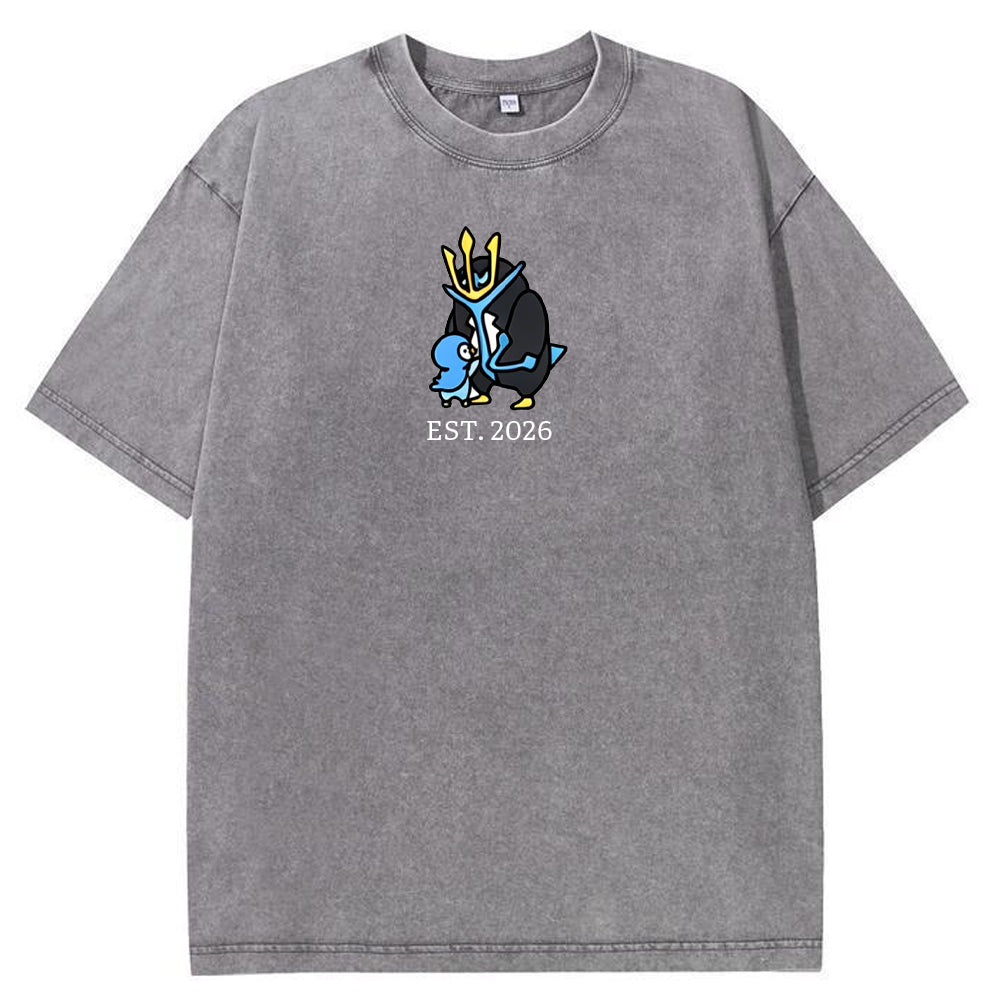Cute Parent & Kid Empoleon Vintage Washed T-Shirt Secondary image