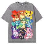 Full Eeveelutions Collage Chest Print Tee | Pokemon Anime