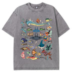 Fish Water Pokemon Retro Collage Vintage T-Shirt | Pokemon Anime