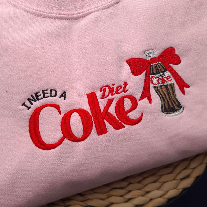 I Need A Diet Coke Embroidered Sweatshirt Main image