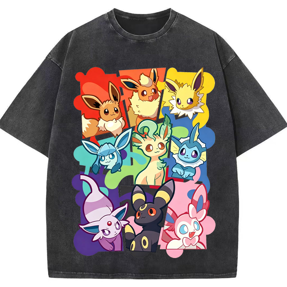 Full Eeveelutions Collage Chest Print Tee | Pokemon Anime Main image