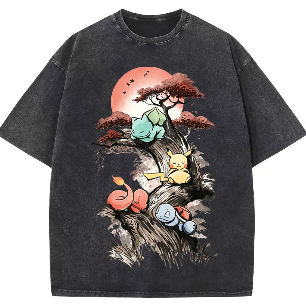 Bonsai Starters Sunset Vintage Tee | Pokemon Anime Main image